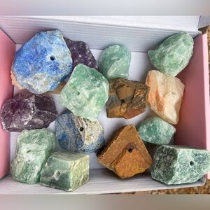 15 Incense Burners Raw Natural Crystal Stone Incense Burners for Stick Incense.